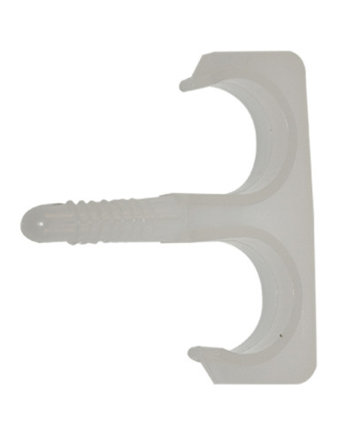 1 x Sømklemme KLIPPER dobbelt for Blødt kabel...