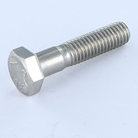 1 x Bolt deltråd Sekskantet hoved M8X50 Rustfrit stål A4