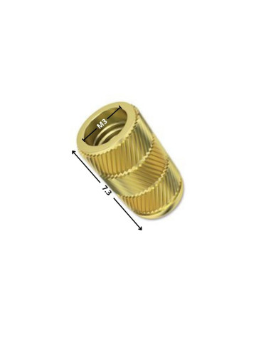 1 x Gevindindsæt Messing FLOWFIX M3X7.3