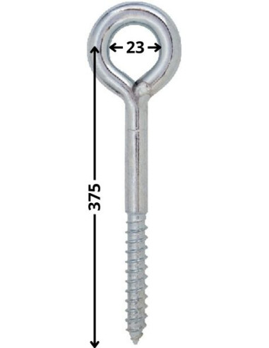 1 x StilladsÃ¸je 12X350 øje 23 elforzinket stål