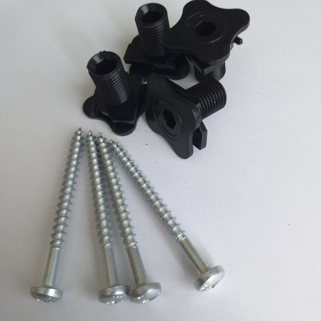 1 x Lille pose af 4 Skrue panhoved 5X60 med 4 Møtrik Nylon