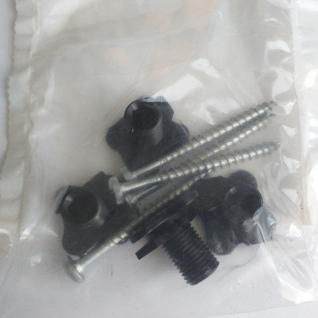 1 x Lille pose af 4 Skrue panhoved 5X60 med 4 Møtrik Nylon