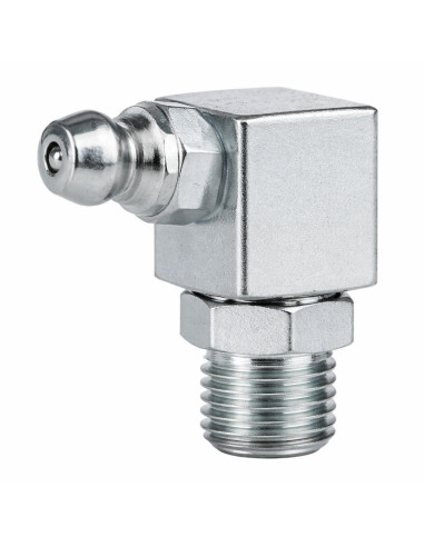 1 x 90° gebogen smeernippel Firkantet M8 trin...