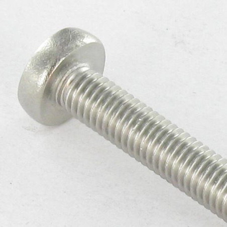 1 x Vis m-hastighed bred kuppelformet hoved Pozi PZ8 M5X12 Rustfrit stål A4