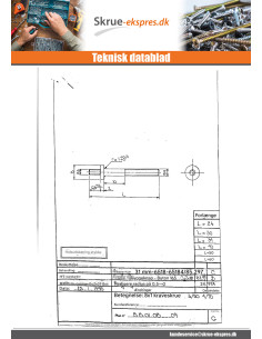 Skrue krave Messing 8X24 P M4/70 M4/70 2