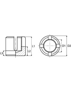 Krydsklemme til wire for Blødt kabel diameter 3 Rustfrit... 2