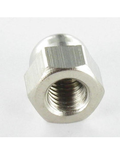 Hattemøtrik Nikkelbelagt messing M6 2