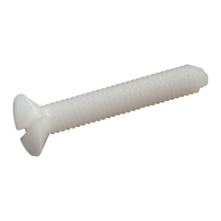 1 x Vis m-hastighed forsænket hoved kærv M5X30 polyamid 6.6 naturlig nylon