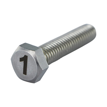 1 x Vis m-hastighed Sekskantet hoved 8X35 Rustfrit stål A4 Indgravering FIGUR 1