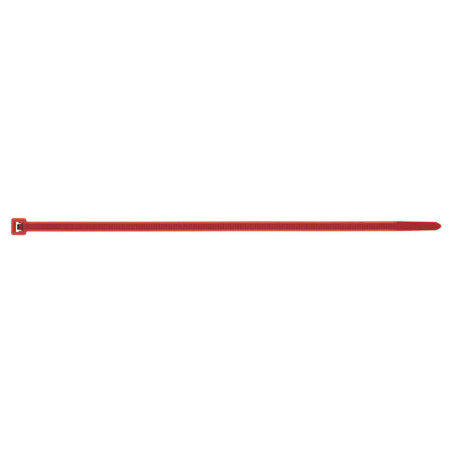 1 x Klemme til stramning i rustfrit stål Nylon rød 4,8X200