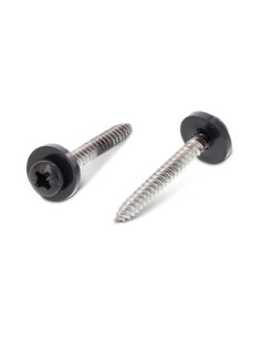 Gevindvalse skrue panhoved Pozi PZ8 + Skiver Nylon 3,9X19...