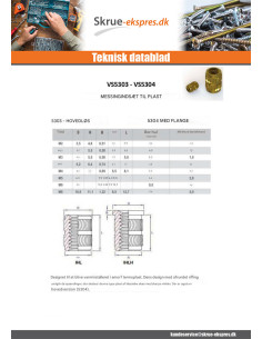 Gevindindsæt uden hoved HEATFIX Messing M3X5.8 2