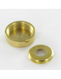 Cylindrisk rosette Messing HØFLIG DIAM20 for Skrue M5 2