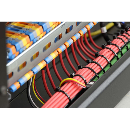1 x Klemme til stramning i rustfrit stål sort nylon polyamid 6.6 12,5X850