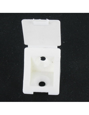 1 x Flange TREKANT plastik 2 huller Hvid