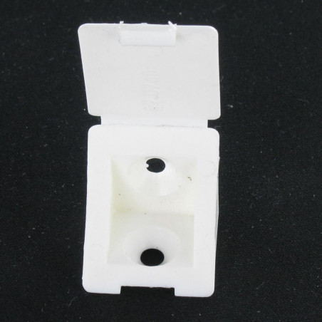 1 x Flange TREKANT plastik 2 huller Hvid