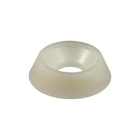 1 x Cupped skive hvid nylon M5
