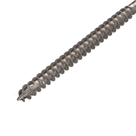 1 x TEKOR skruer trØ og spØnplader Rustfrit stål A2 forsænket hoved med takker T25 5X120 Gevind 70 spids
