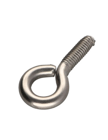 1 x øje skrue metal M6X30 øje 10 Rustfrit stål A2