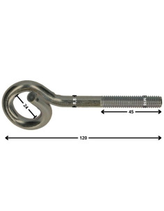 Gym krog Gevind metal Rustfrit stål A2 10X120 2