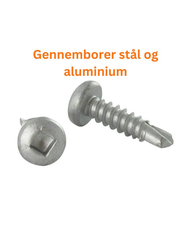1 x Selvborende skrue panhoved Firkantet 4,2X16...