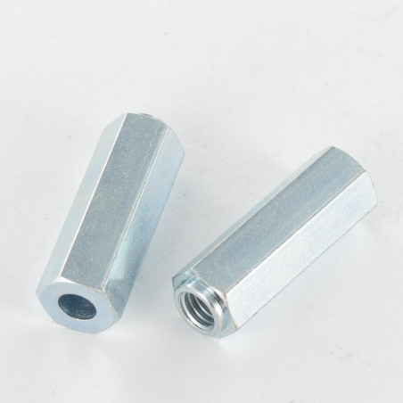 1 x Forbindelsesstykke cylindrisk 10X30 M6 elforzinket stål