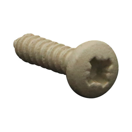 1 x Gevindvalse skrue Rustfrit stål A2 bred kuppelformet hoved Pozi 3,5X16 BEIGE RAL1015 lys elfenben