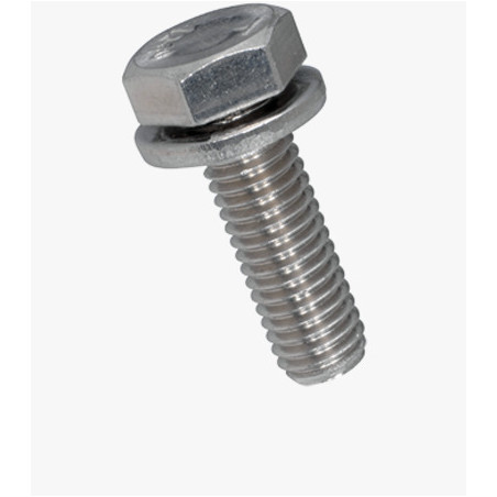 1 x Vis m-hastighed Sekskantet hoved Fuld trÃ¥d med RD IMP M8X40 Rustfrit stål A2