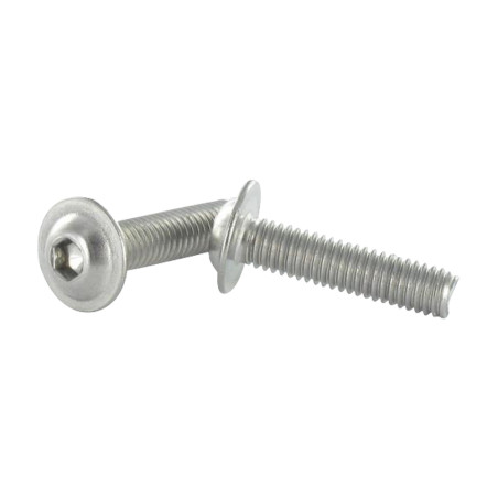 1 x Vis m-hastighed Hult sekskantet pan hoved Flange M5X8 Sekskantet fatning 3 Rustfrit stål A2