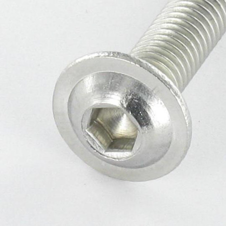 1 x Vis m-hastighed Hult sekskantet pan hoved Flange M5X8 Sekskantet fatning 3 Rustfrit stål A2
