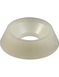 Cupped skive 8X22X6 V.TF M8 sort nylon