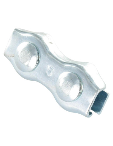 1 x Flad duplex wireklemme elforzinket stål...