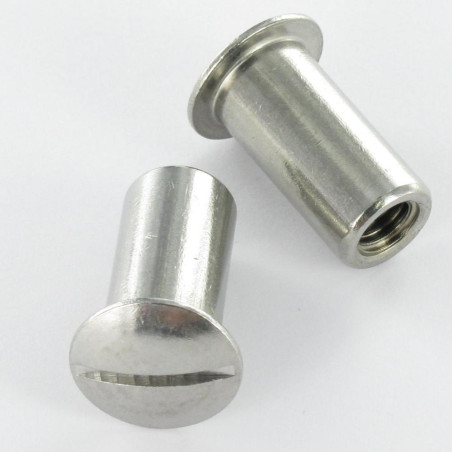 1 x Skrue VINDUE pan hoved kærv M4/4 6X6 Hoveddiameter 9 Rustfrit stål A4