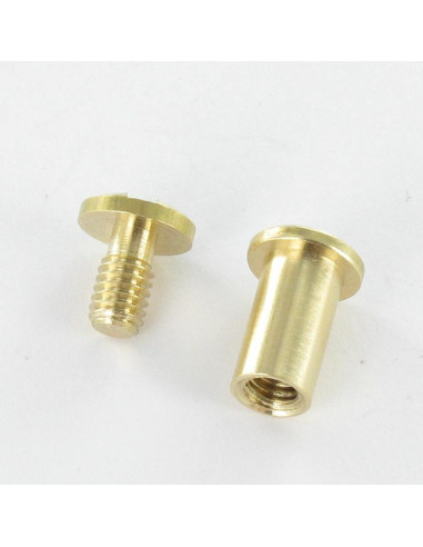 1 x Skrue binder M4 Messing for Stramme 10 to 15