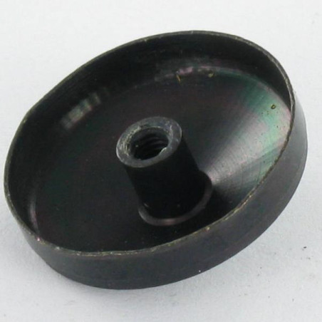 1 x Rosette kegleformet sort galvaniseret 20 gevind blindt hul M3 50