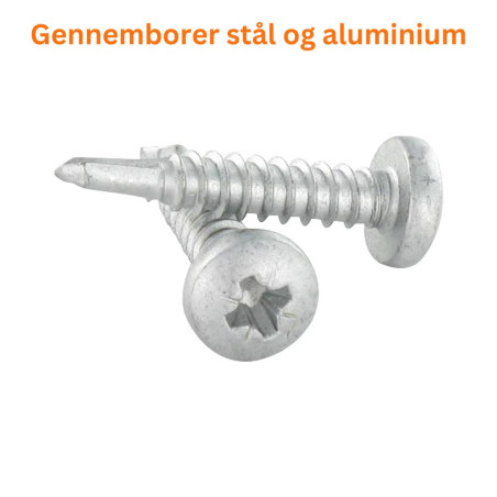 1 x Selvborende skrue panhoved Pozi 4,8X25 Rustfrit stål AISI 410