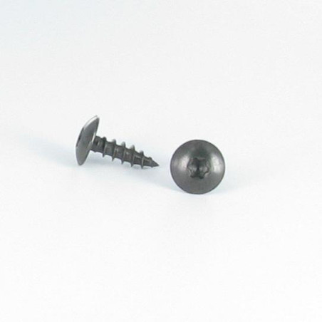 1 x Skrue hængsel 6X40 Gevind 38 T30 Rustfrit stål A2 Sort