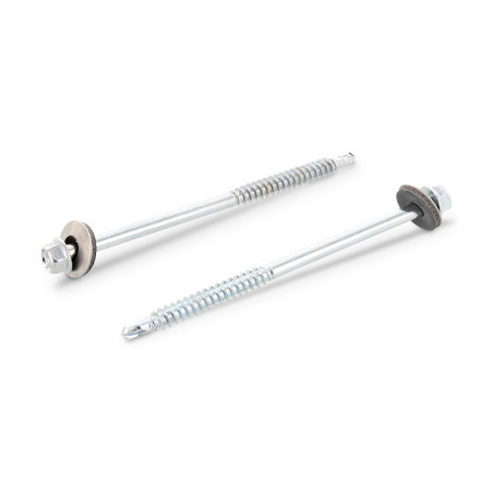 1 x Selvborende skrue Bimetal Sekskantet hoved 6X180 Gevind 45 Tandskive 16 Tykkelse materiale 2