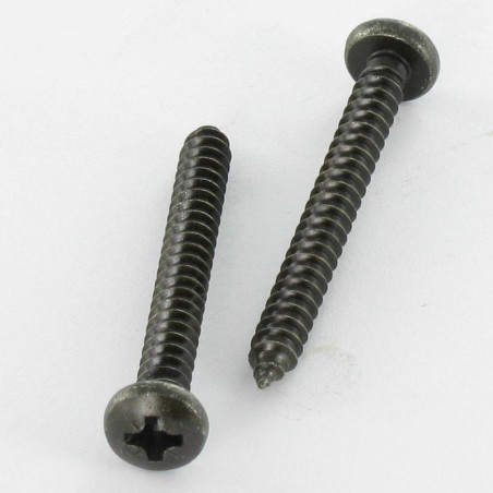 1 x Gevindvalse skrue Rustfrit stål A2 bred kuppelformet hoved Pozi 2,9X13 Sort