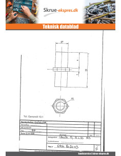 Fatning Sekskantet gul zink 8X20 M5 over flad 8 2