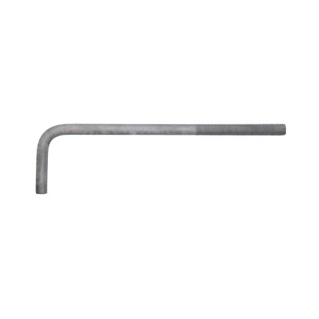 1 x Hængsel metal lang længde M16X400 Gevind 150 Krog 50 modstandsdygtig mod korrosion varmgalvaniseret stål