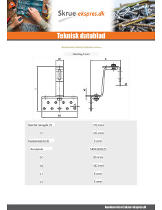 Krog af til tagdækning VARIO 140X56X5 /5 Rustfrit stål A2 2