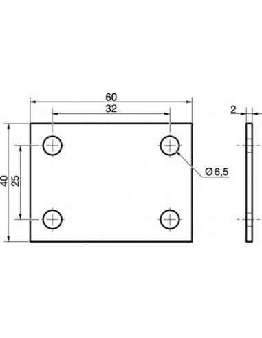 1 x Monteringsplade FORSAMLING 40X60...