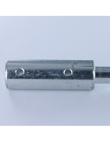 1 x Akse 20/12X140+2 hul Galvaniseret stål cr3...