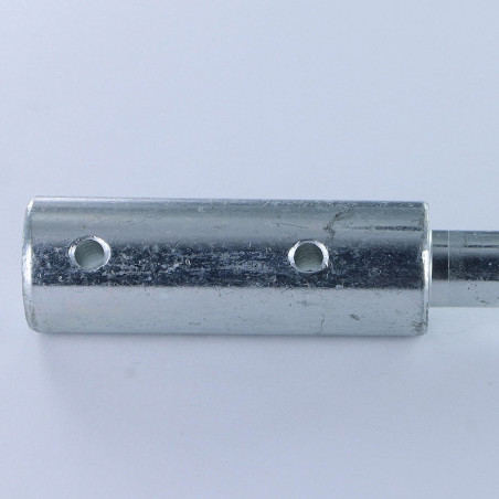 1 x Akse 20/12X140+2 hul Galvaniseret stål cr3 96 HBS uden rødrust 600 timers saltspray uden rødrust