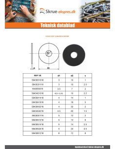 Skiver Gummi Sort 5X24X4.5 2