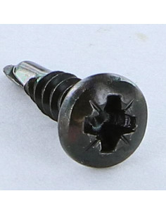 Selvborende skrue Rustfrit stål A2 Sort panhoved Pozi 3,5X13