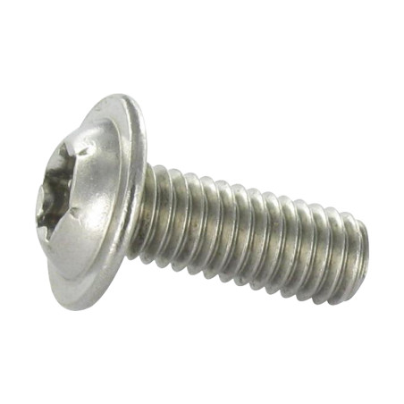 1 x Vis m-hastighed pan hoved Flange T30 M6X90 Fuld trÃ¥d Rustfrit stål A2