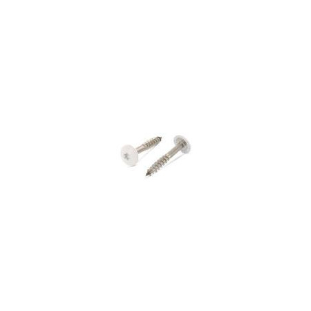 1 x Facade skruer T20 4,8X25 Hoveddiameter 12.3 Rustfrit stål A2 RAL1013 perle hvid