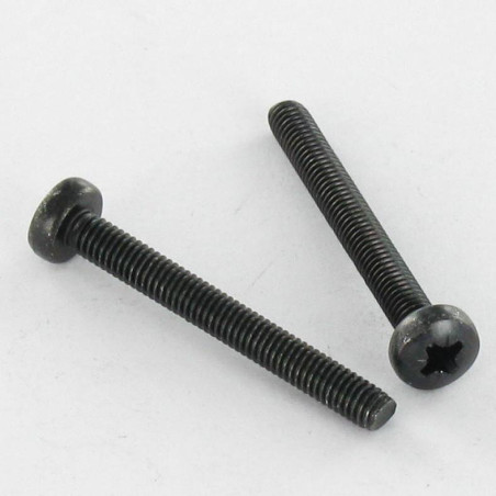 1 x Vis m-hastighed Rustfrit stål A2 bred kuppelformet hoved Pozi PZ7 M3X20 Sort mikroskruer